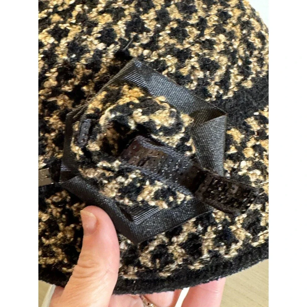 Betmar New York Women’s Knotted Flower Cloche Hat Black & Gold One Size Cottage